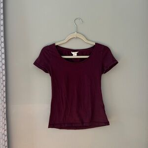 H&M Basic Burgundy Tee